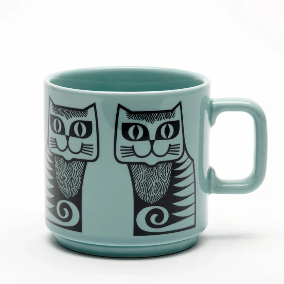 Magpie x Hornsea Mug – Teal Cat