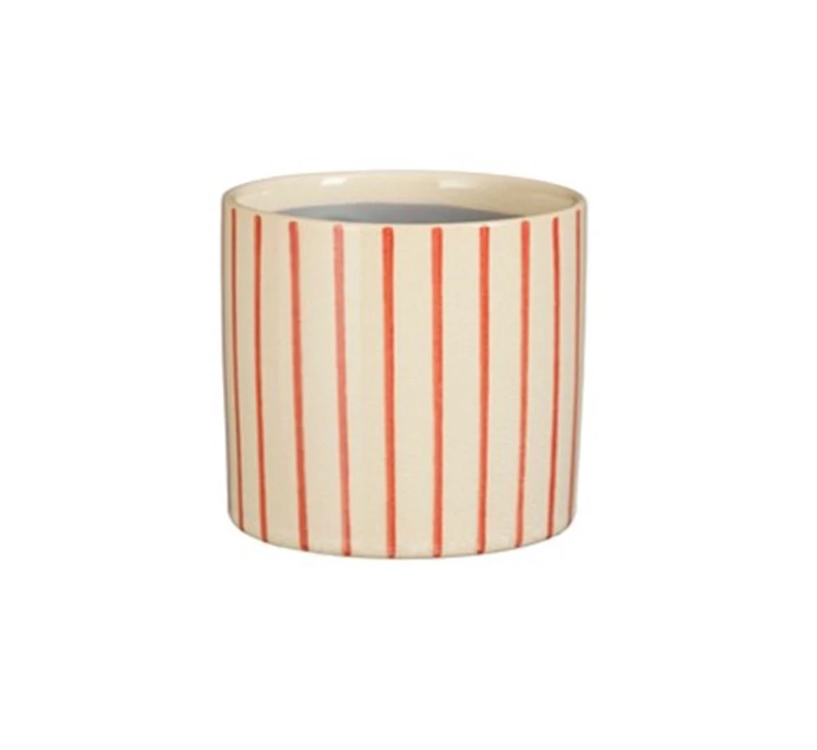 Mai Red Stripe Pot