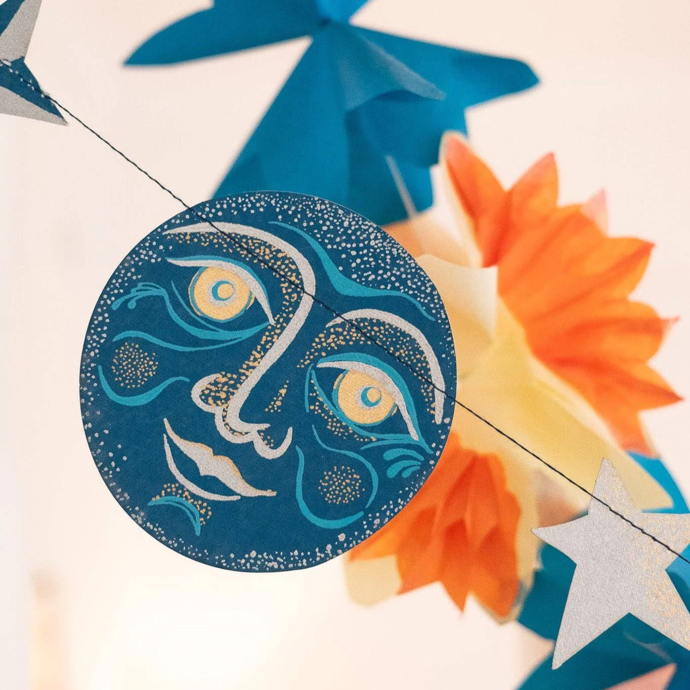 Man on the Moon Sewn Garland