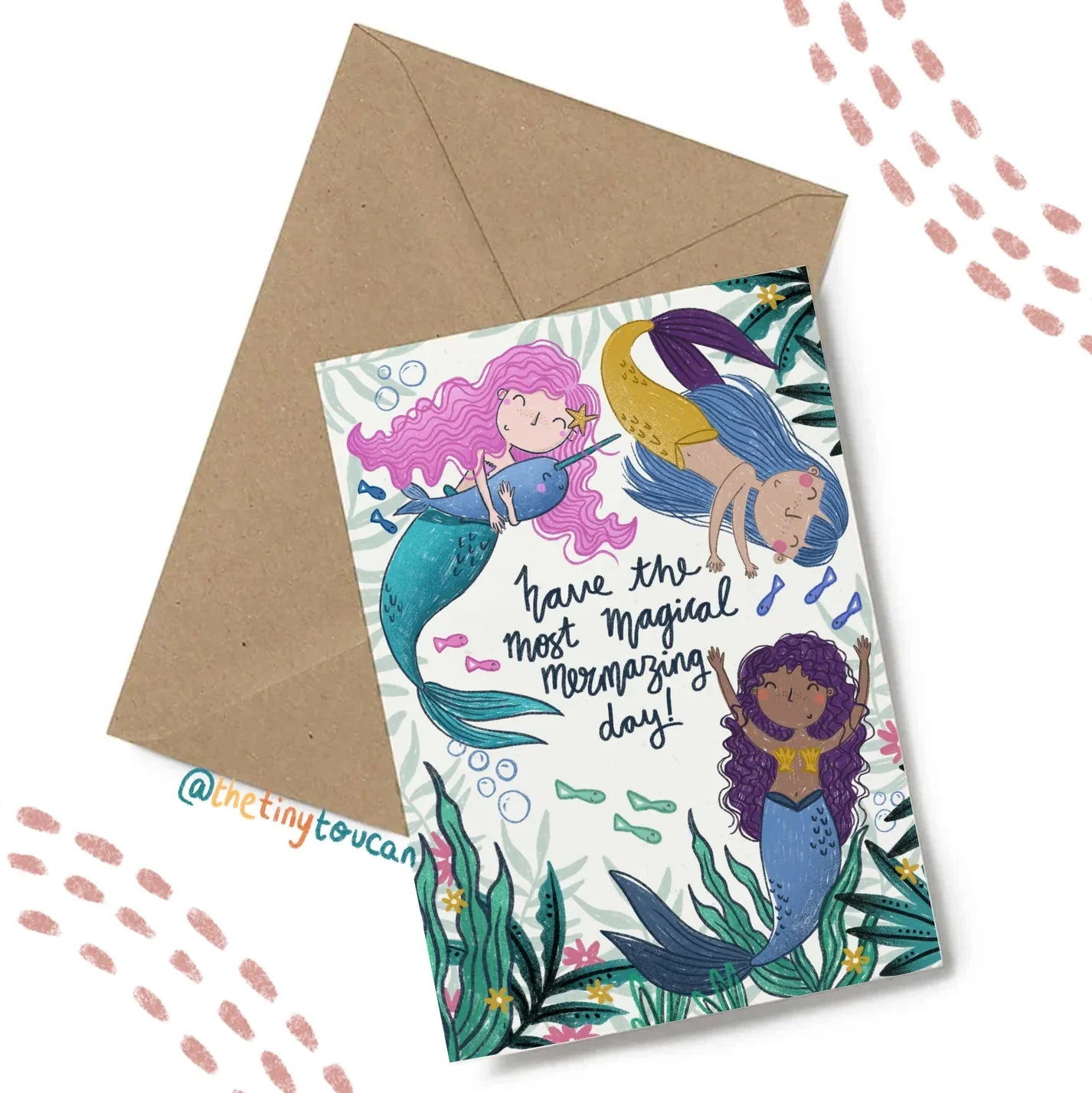 Mermaid Magical Day Greetings Card