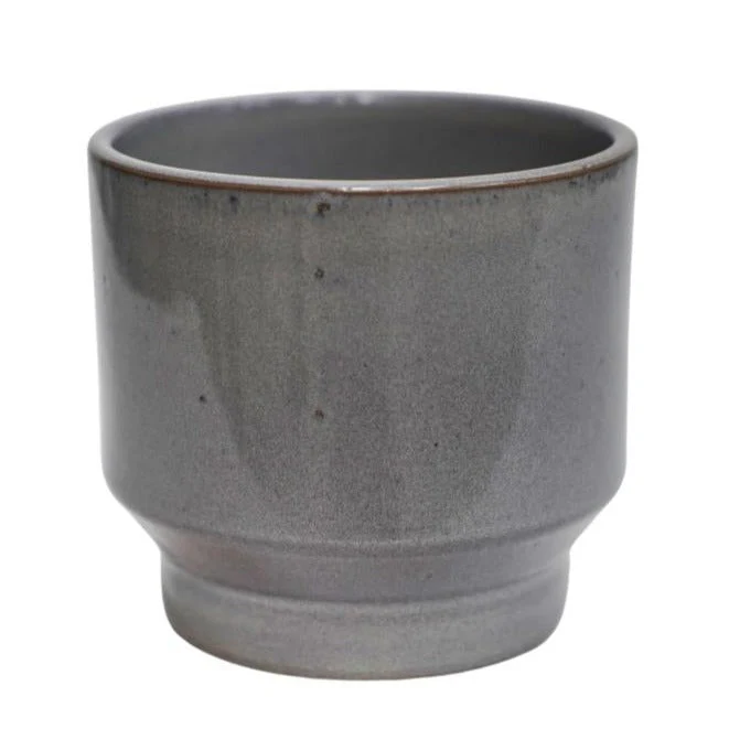 Mia Pebble Grey Reactive Glaze Planter