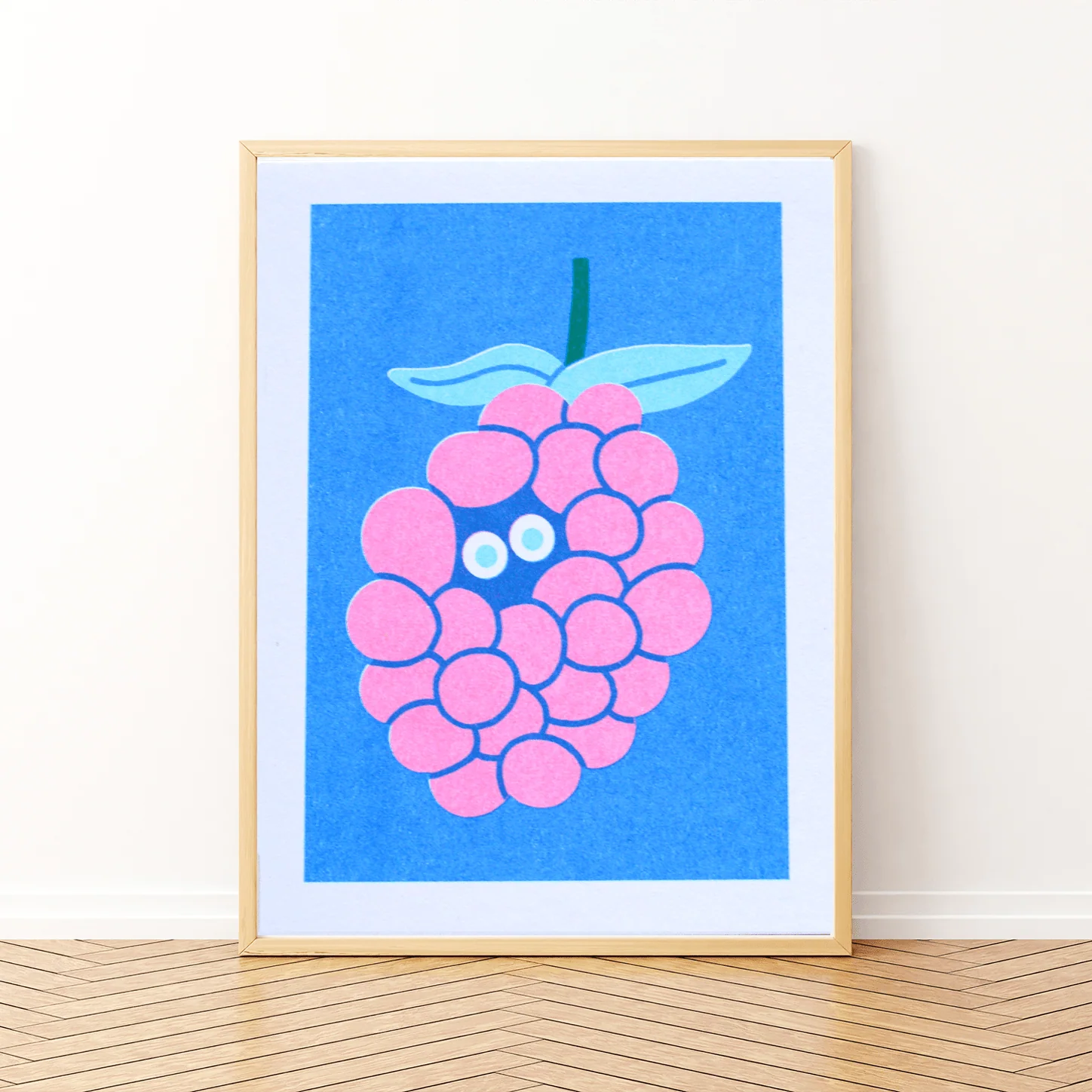 Mini Berry Risograph Print