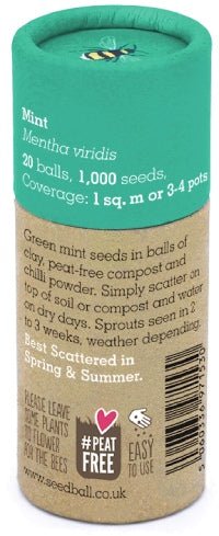 Mint Herb Garden Seedball Tubes - Image 3