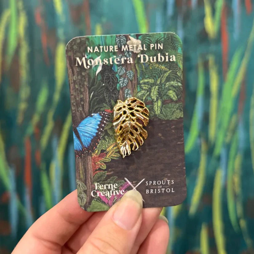 Monstera dubia Gold Metal Pin – RHS Collaboration with Ferne Creative - Image 4