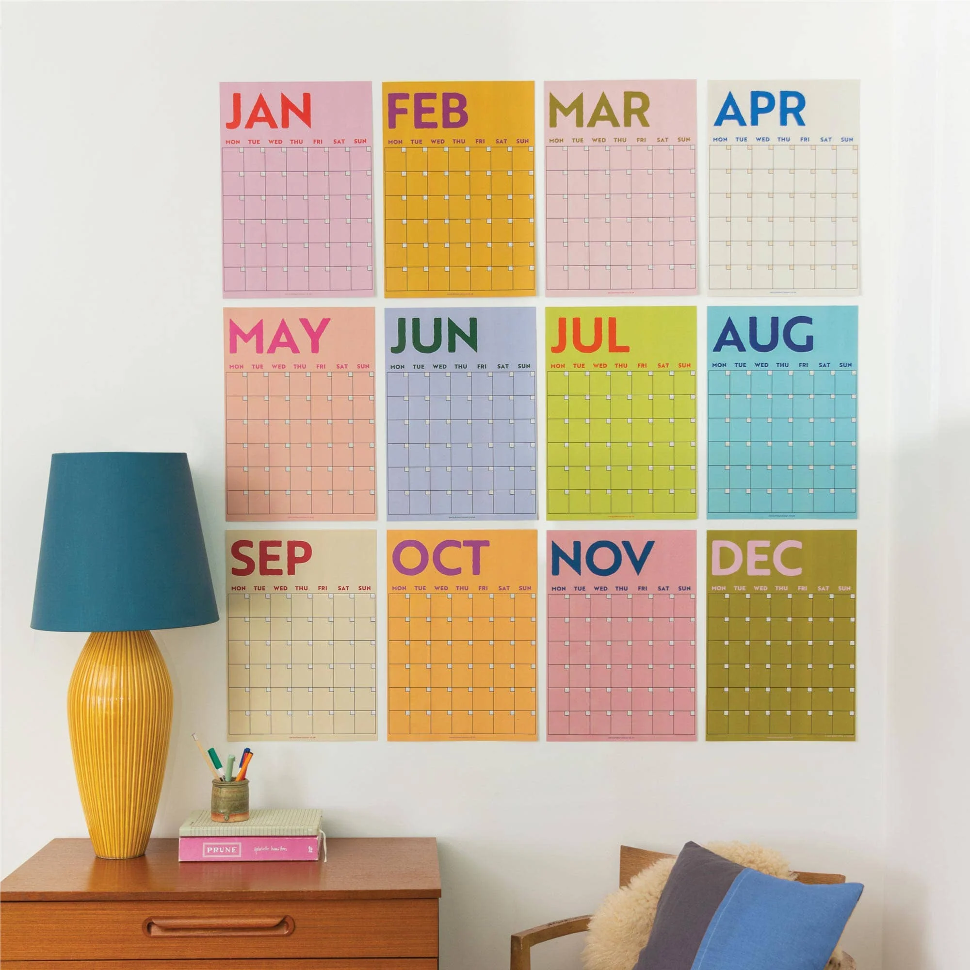Monthly Undated A3 Wall Planner | 12 Pages | Colourburst - Image 5