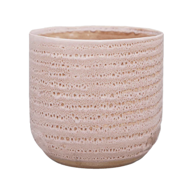 Morganite Pink Reactive Glaze Planter
