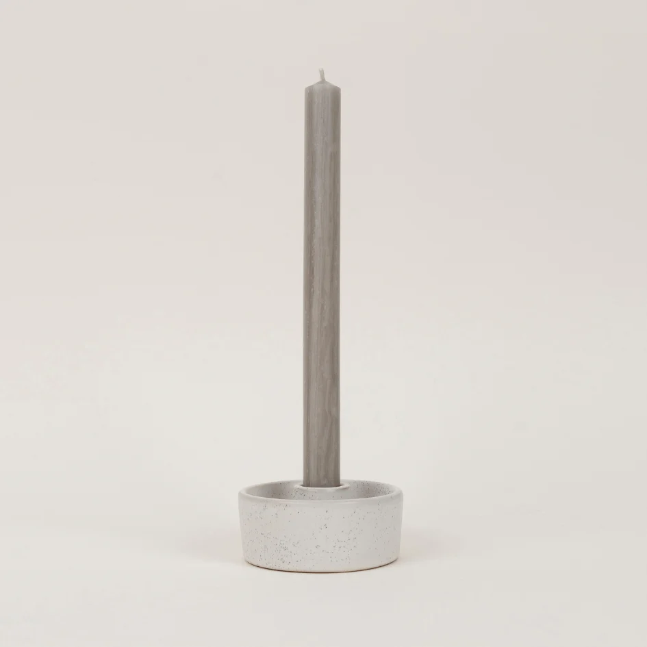 Mushroom Grey - St Eval Church Dinner Candle - Image 3