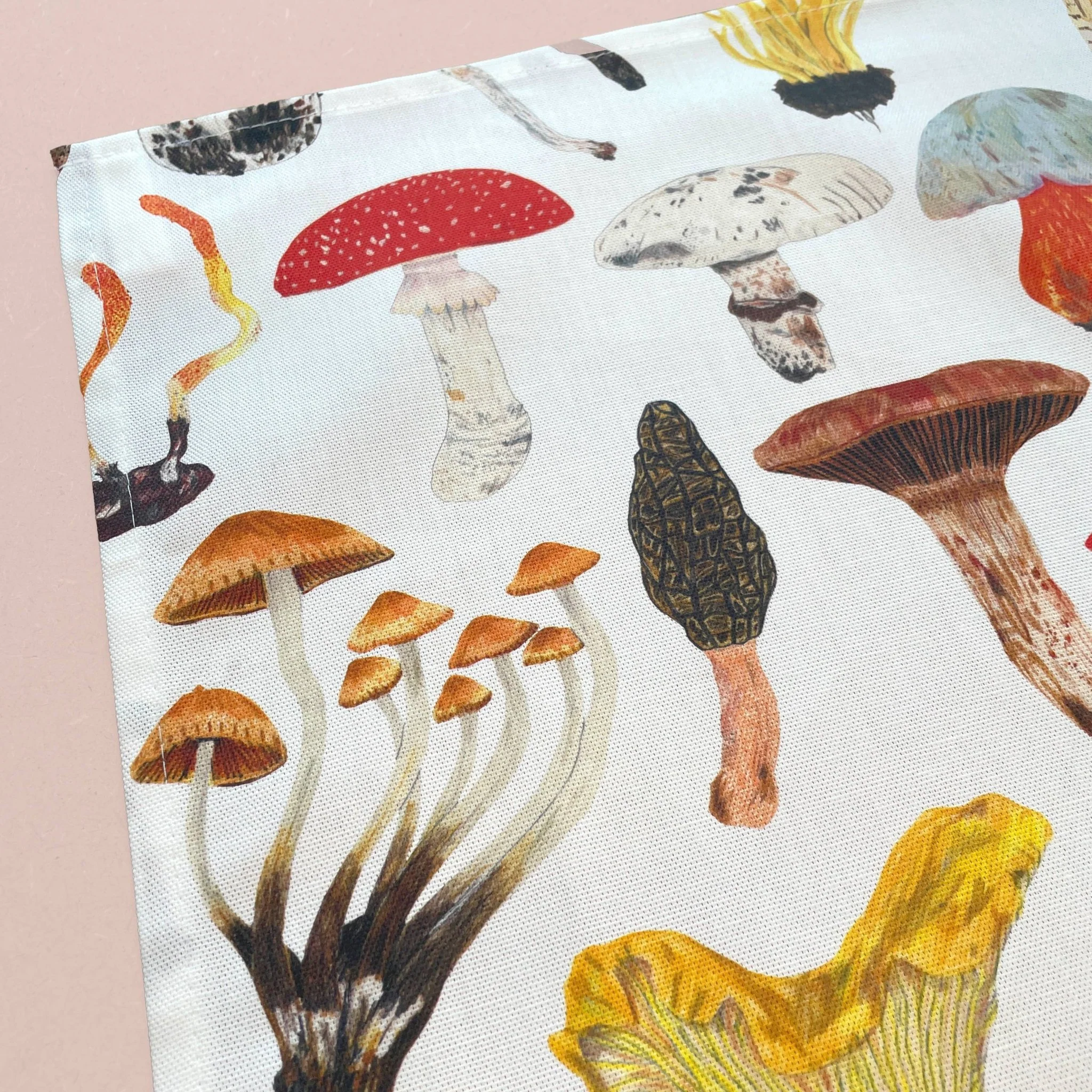 Mushrooms and Toadstool Tea Towel - Image 3