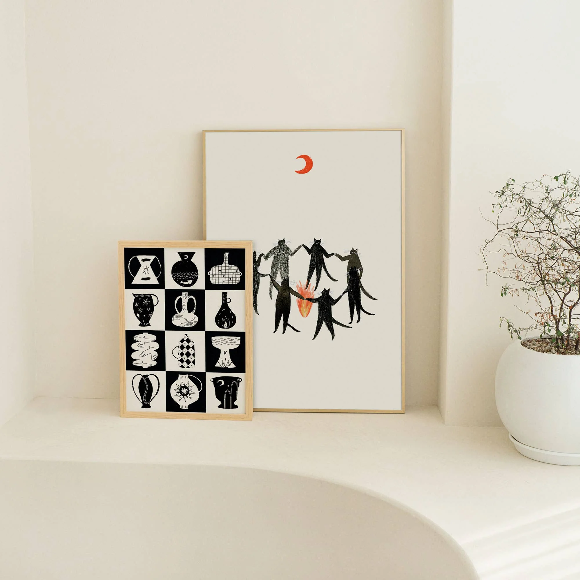 Mystic Cats Art Print | Black Cats | Magic Wall Art | Witchy - Image 4