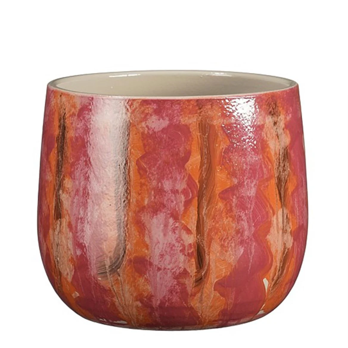 Nigel Pink Stripe Pot