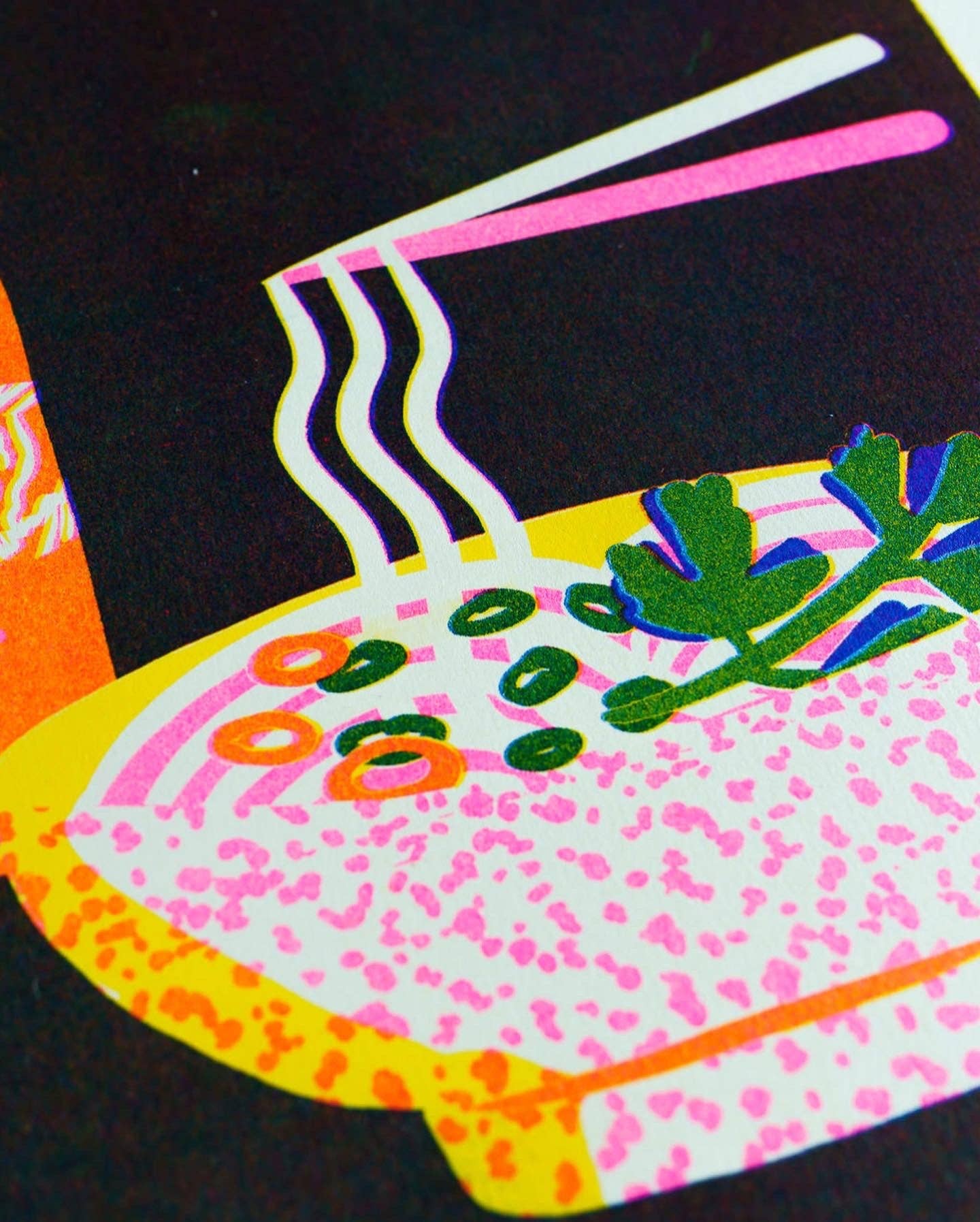 Noodle Risograph A4 Print - Image 2