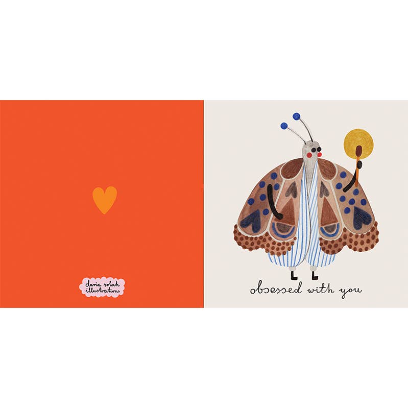 OBSESSED WITH YOU moth Greetings Card - Image 2