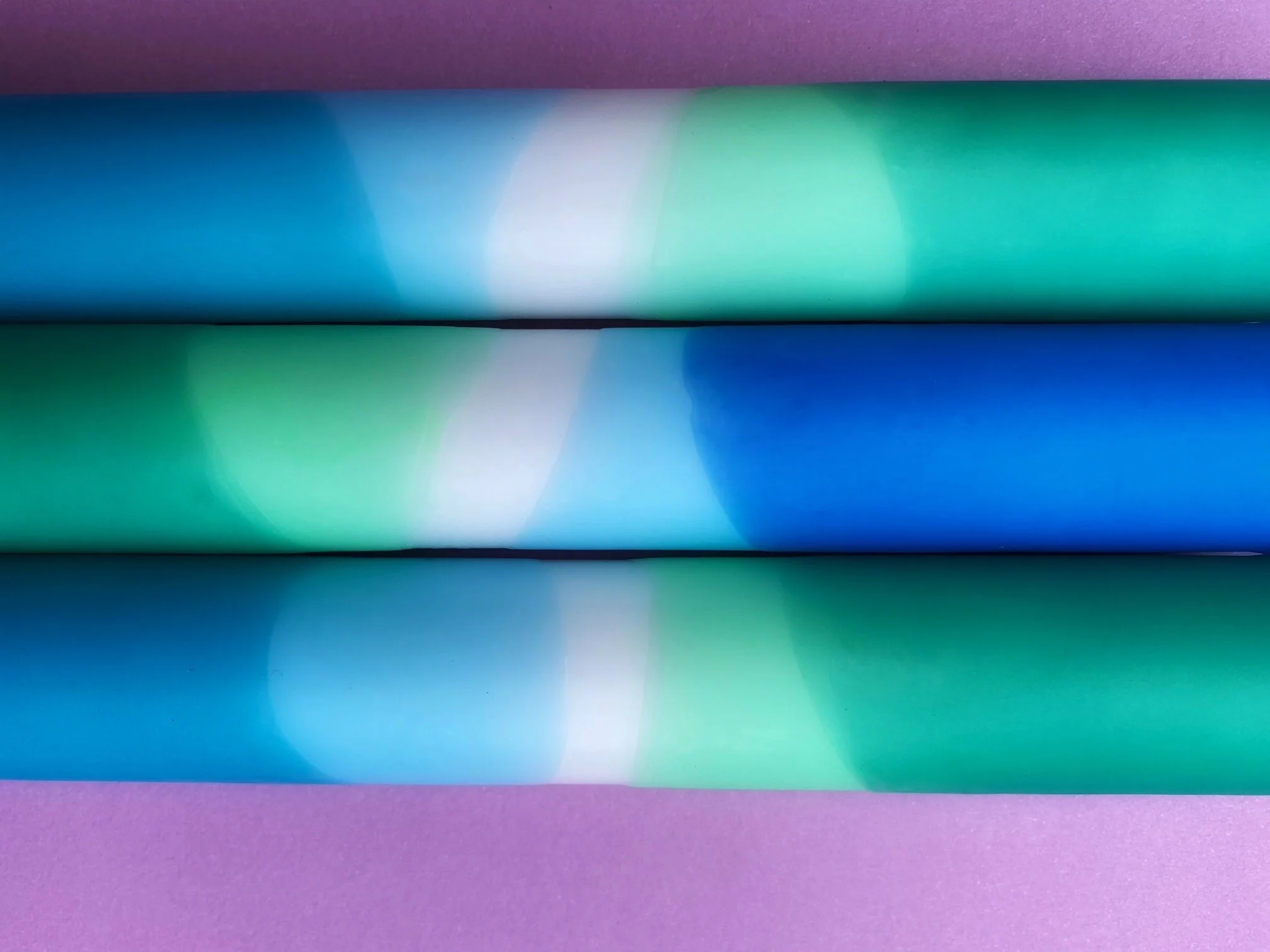 Ocean Blues - Dip Dye Dinner Candle Trio - Image 3