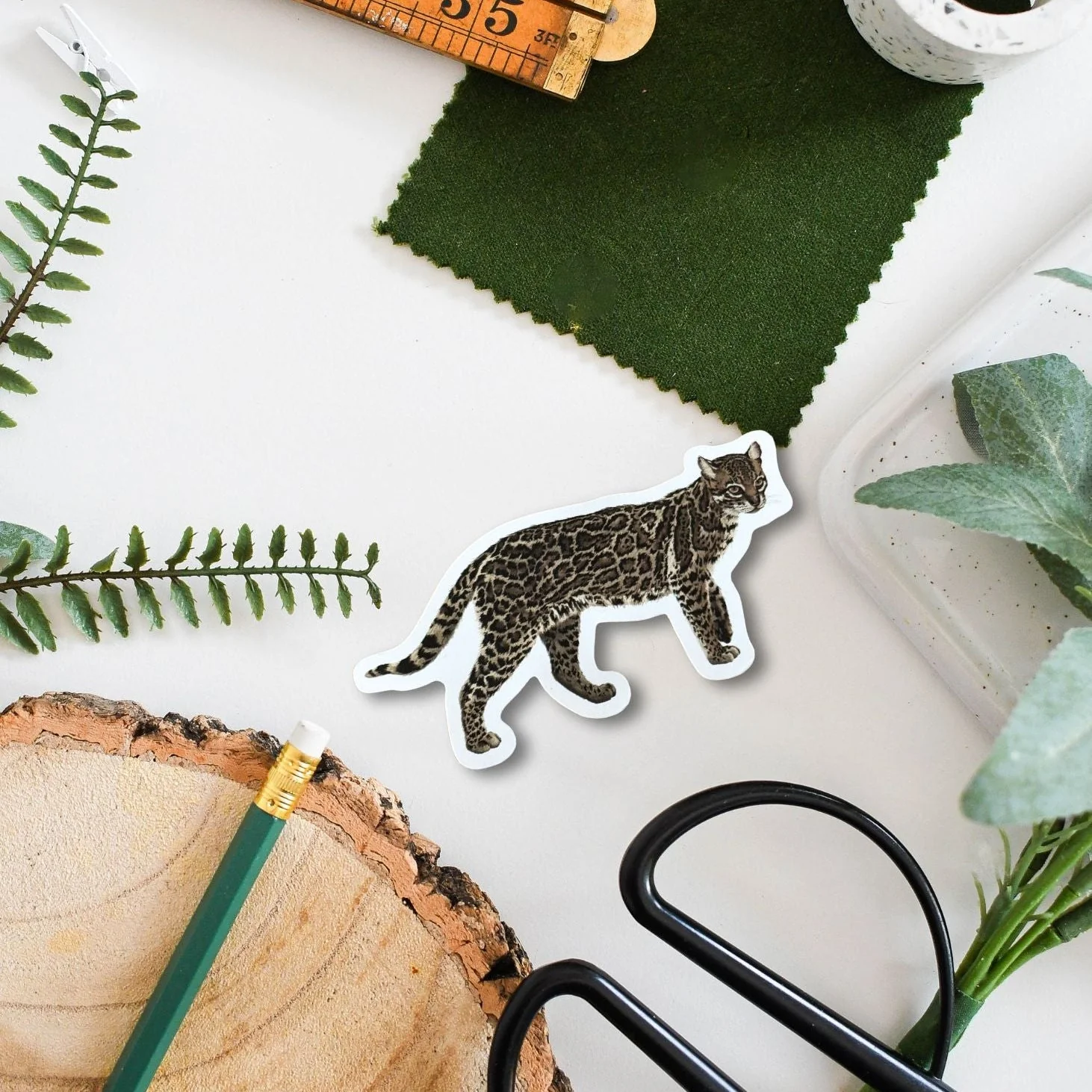 Ocelot Amazon Wildlife Vinyl Sticker [Beneath the Canopy RHS Collab] - Image 2