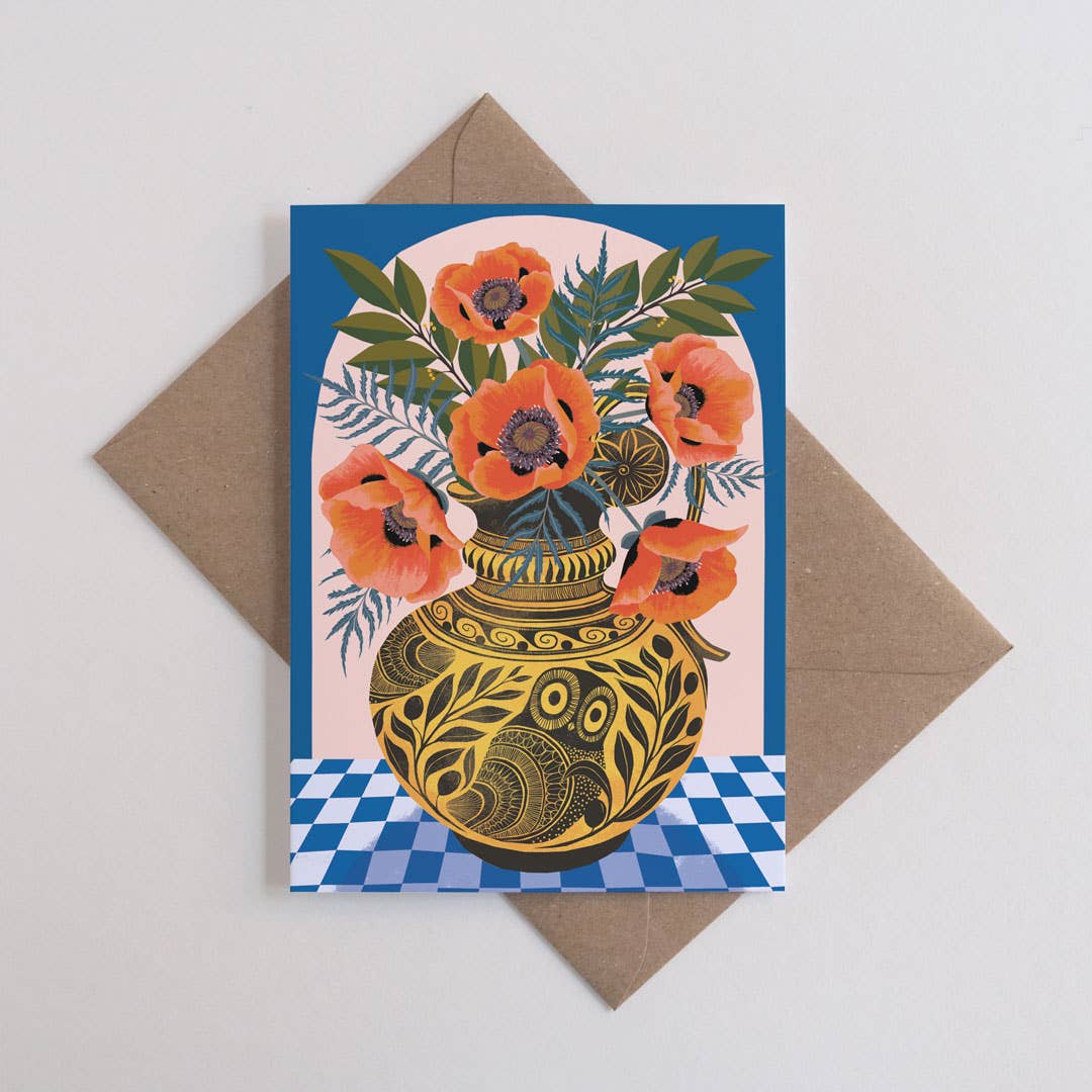 Oenochoe | Everyday greetings card | Mediterranean, floral