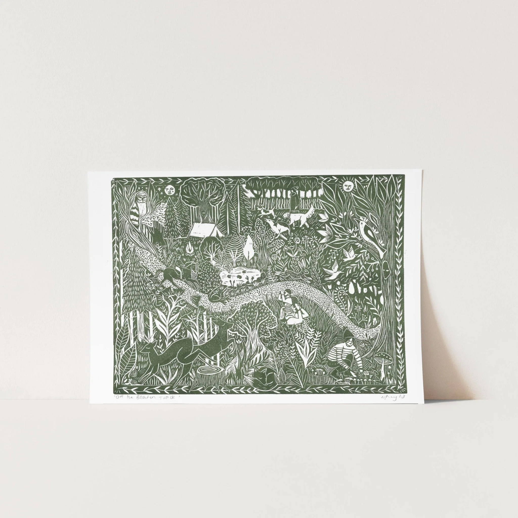 Off the Beaten Track Risograph Art Print