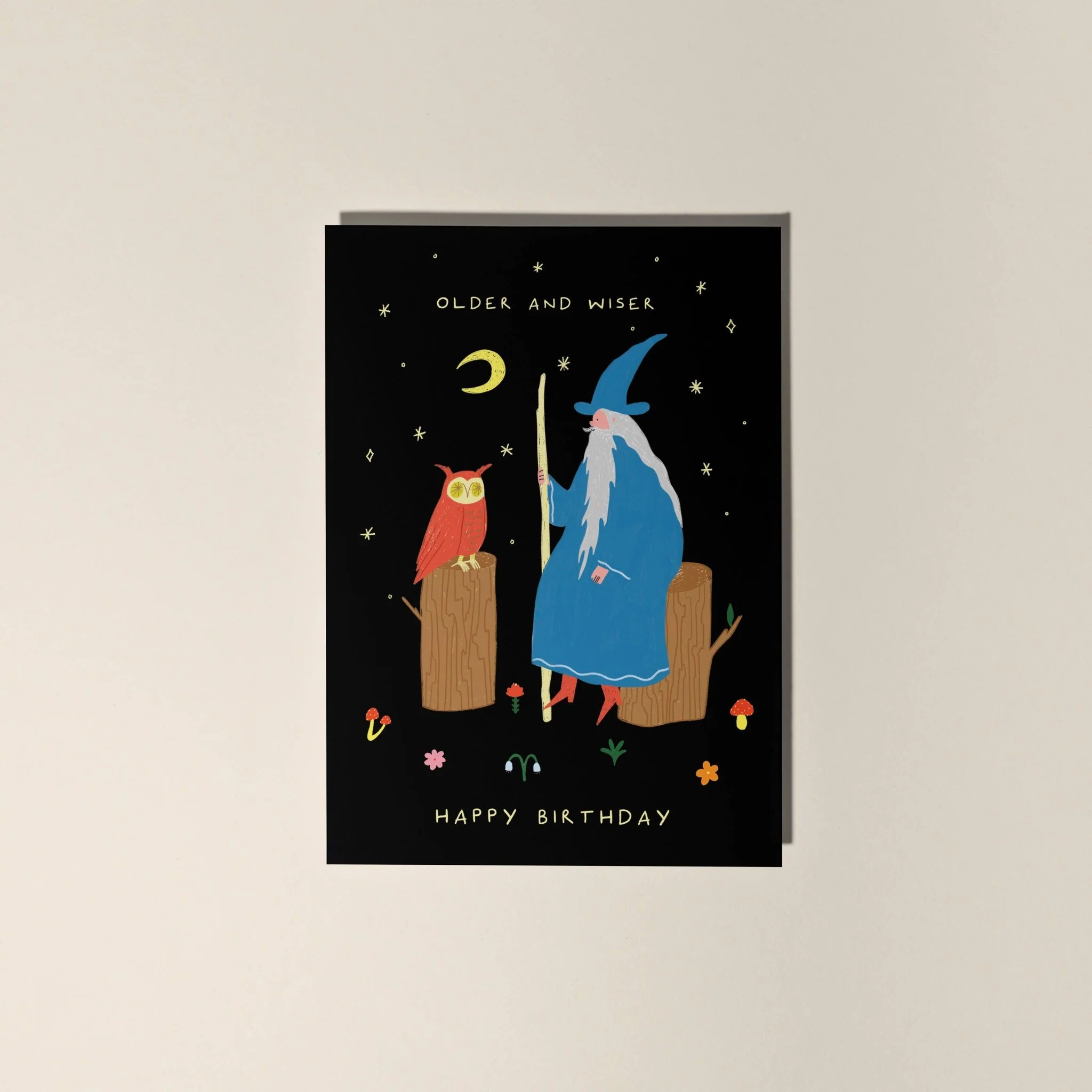 Older and Wiser Birthday Greetings Card | Wizard Card | Men's Birthday - Image 2