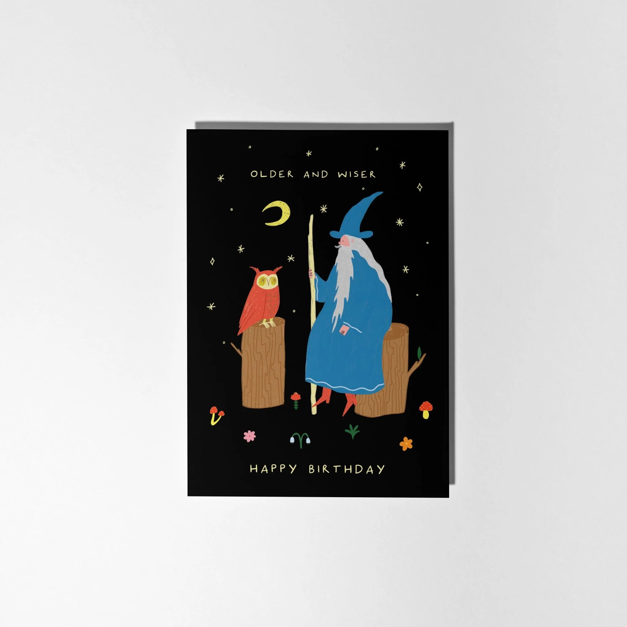 Older and Wiser Birthday Greetings Card | Wizard Card | Men's Birthday - Image 3