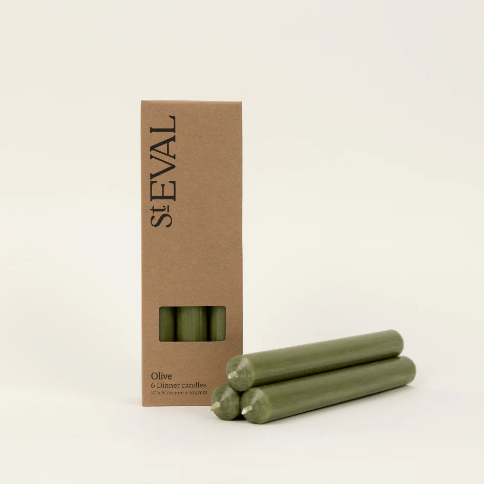 Olive Green - St Eval Church Dinner Candle - Image 5