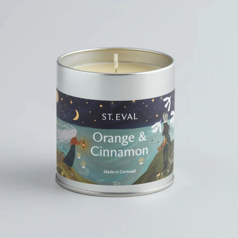 Orange & Cinnamon Christmas Scented Tin Candle - Image 2