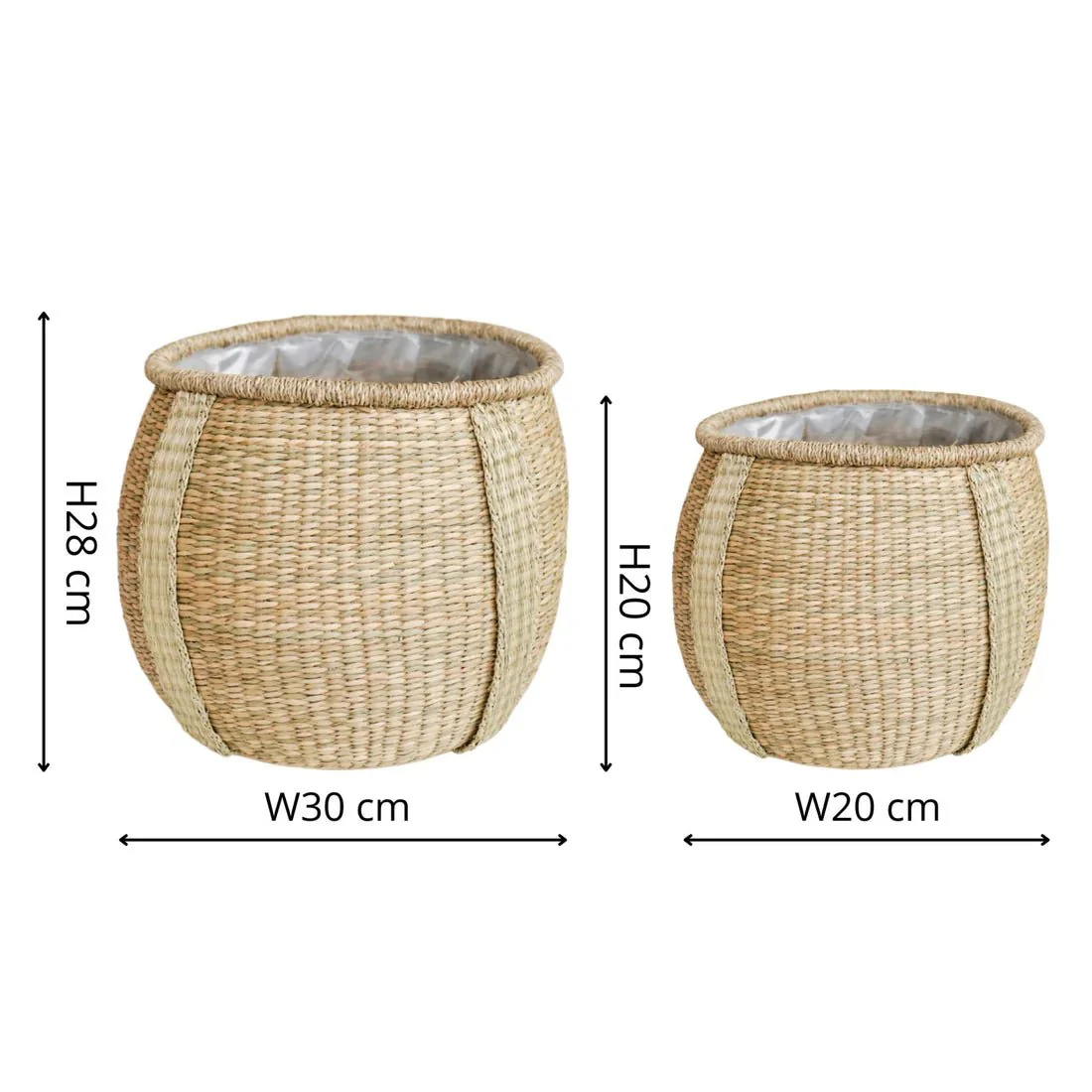 Pando Seagrass Basket Planter - Image 3