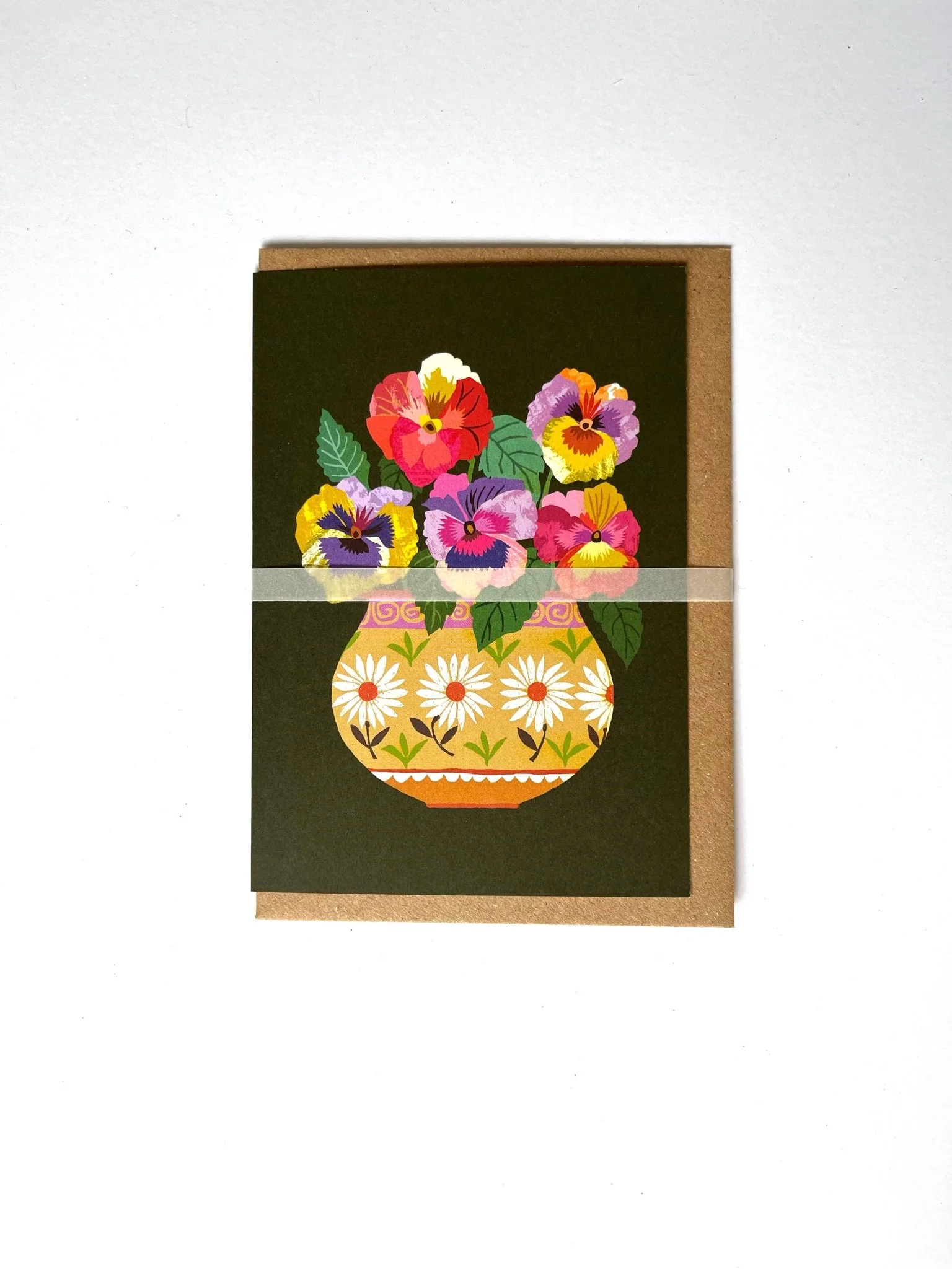 Pansies Greetings Card - Image 3