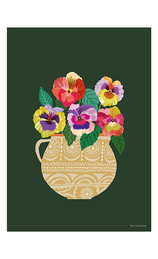 Pansies Print A4