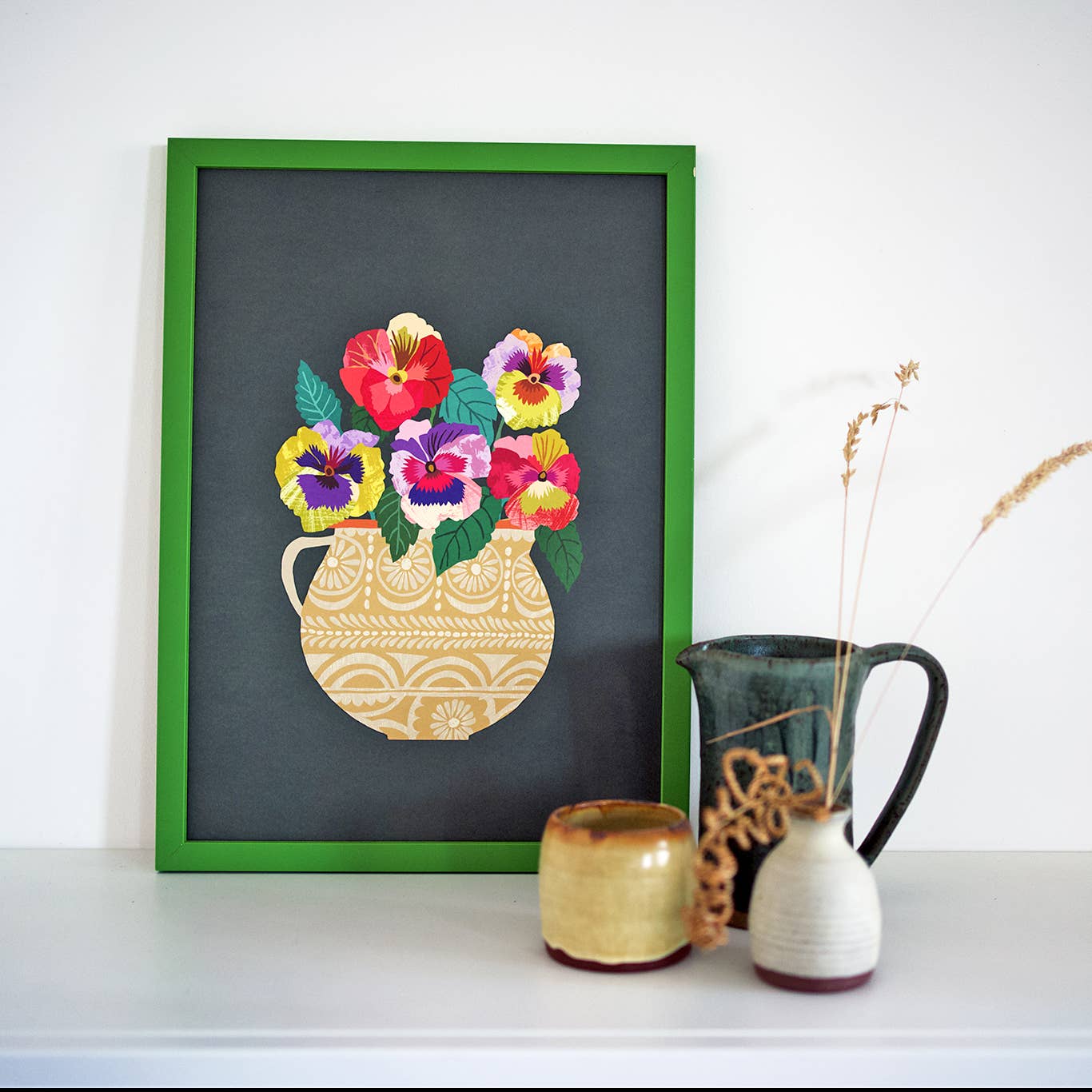 Pansies Print A4 - Image 2
