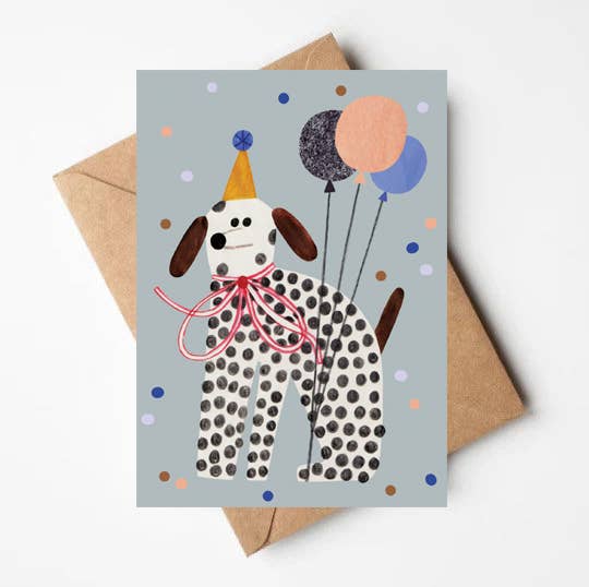 PARTY DOG Greetings Card