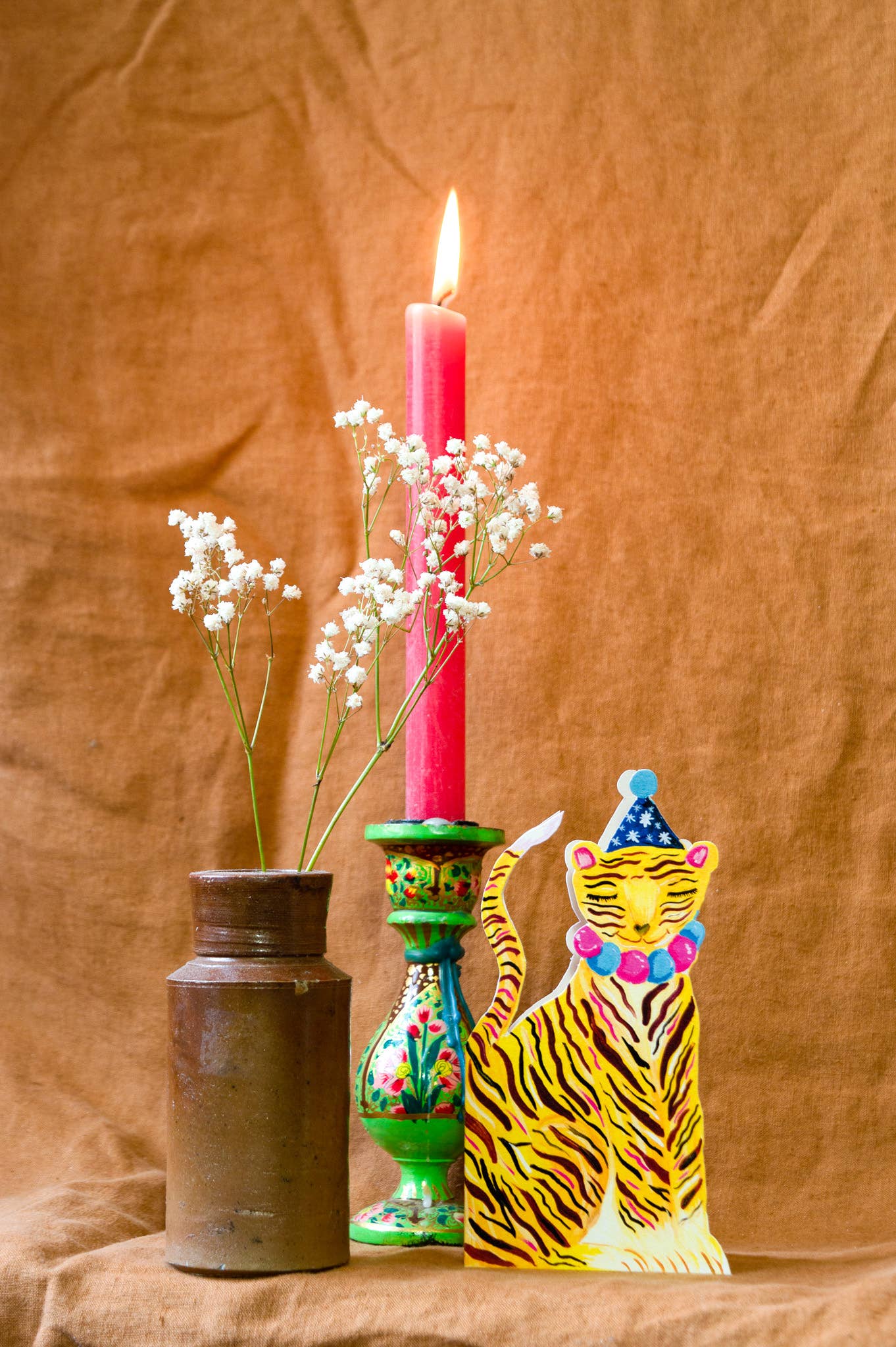 'Party Tiger Die-Cut' Greetings Card - Image 2
