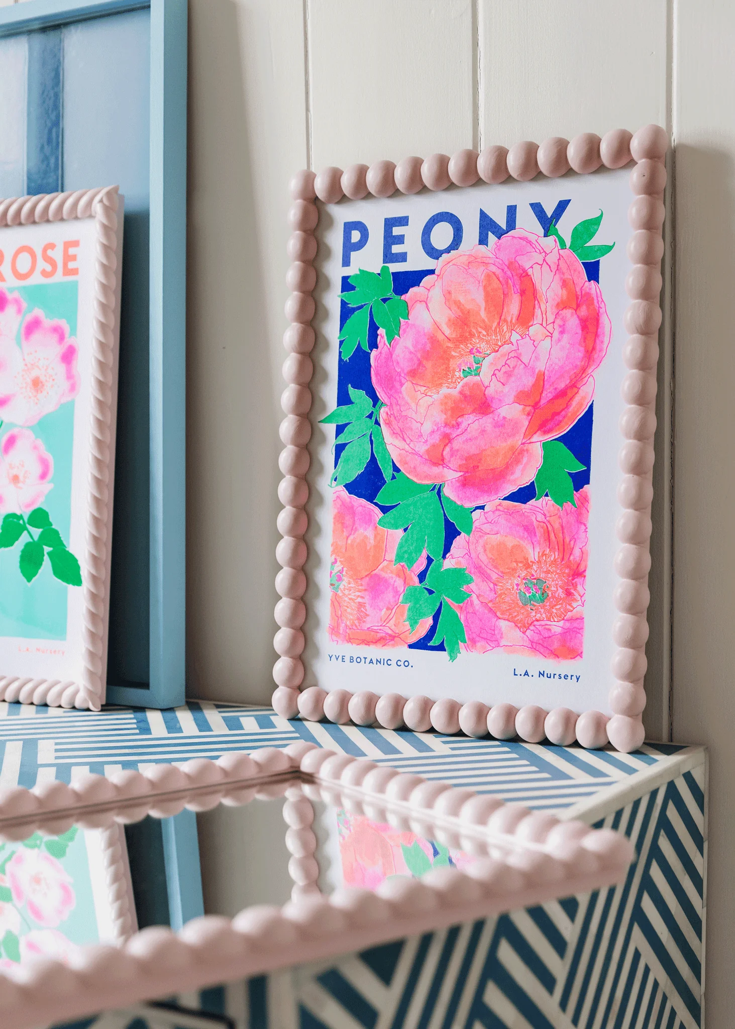 Peony Flower Risograph Print - Image 2
