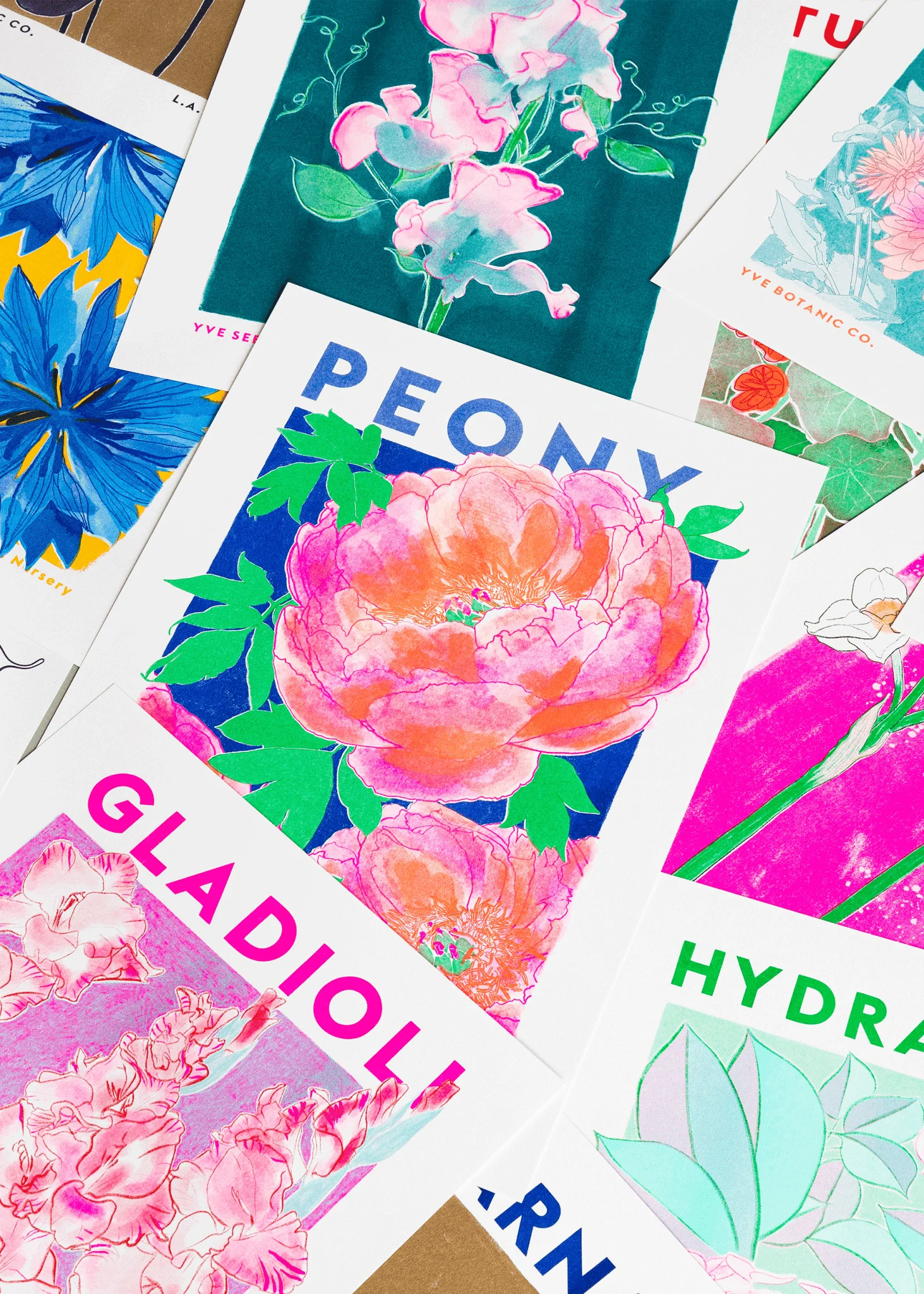 Peony Flower Risograph Print - Image 5