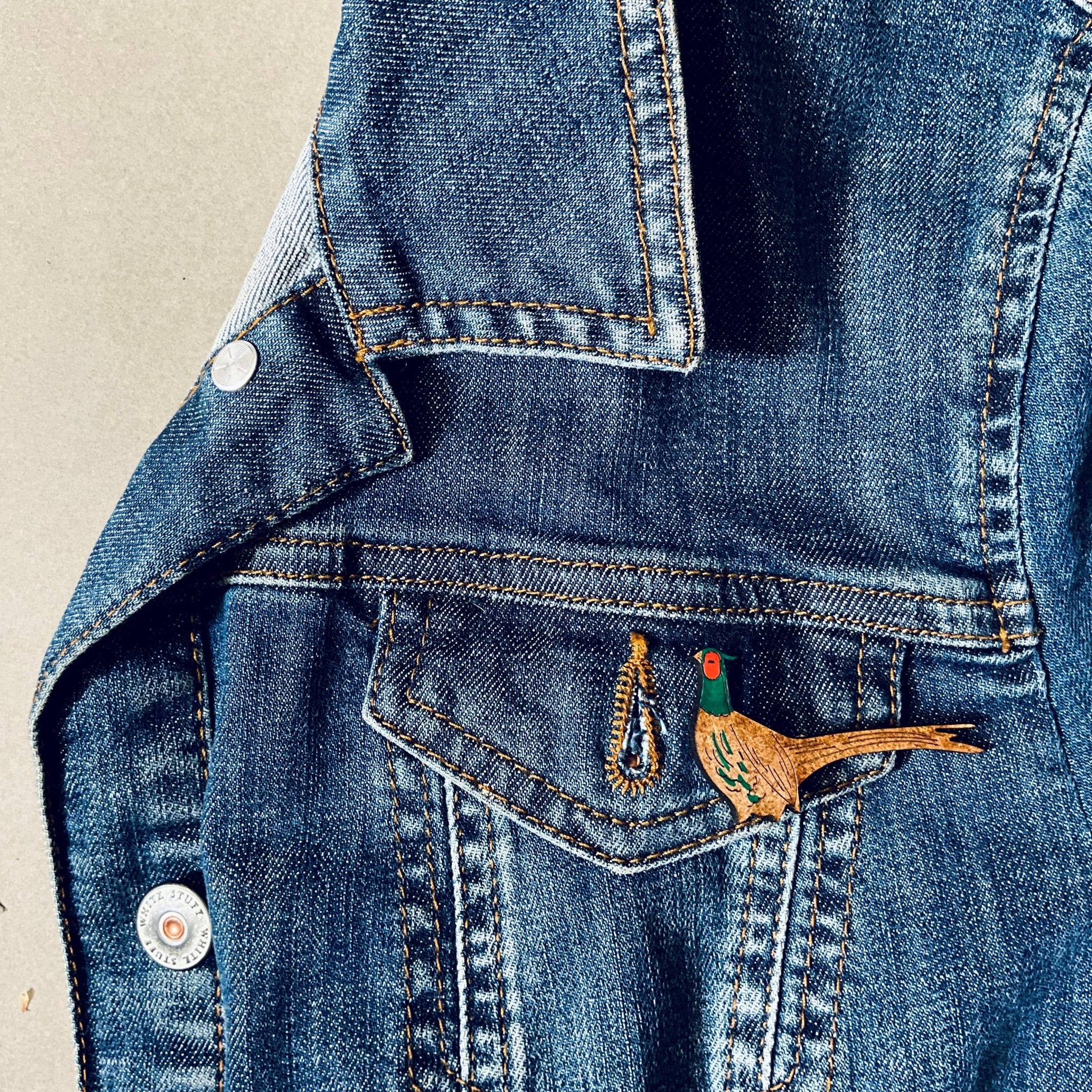 Pheasant Mini Pin Brooch - Image 3