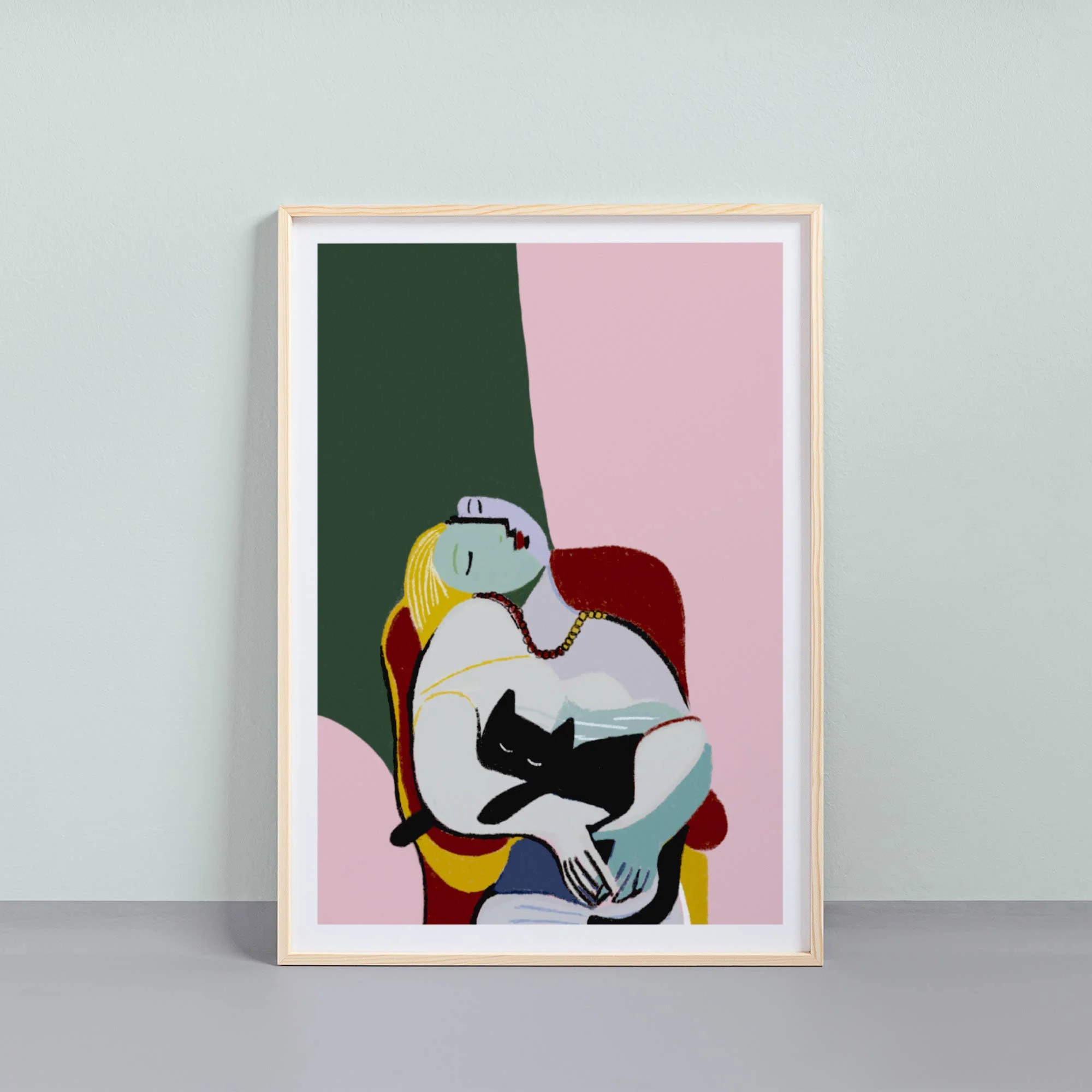 Niaski Picatso Cat Lady Art Print – Inspired by Pablo Picasso - Image 2