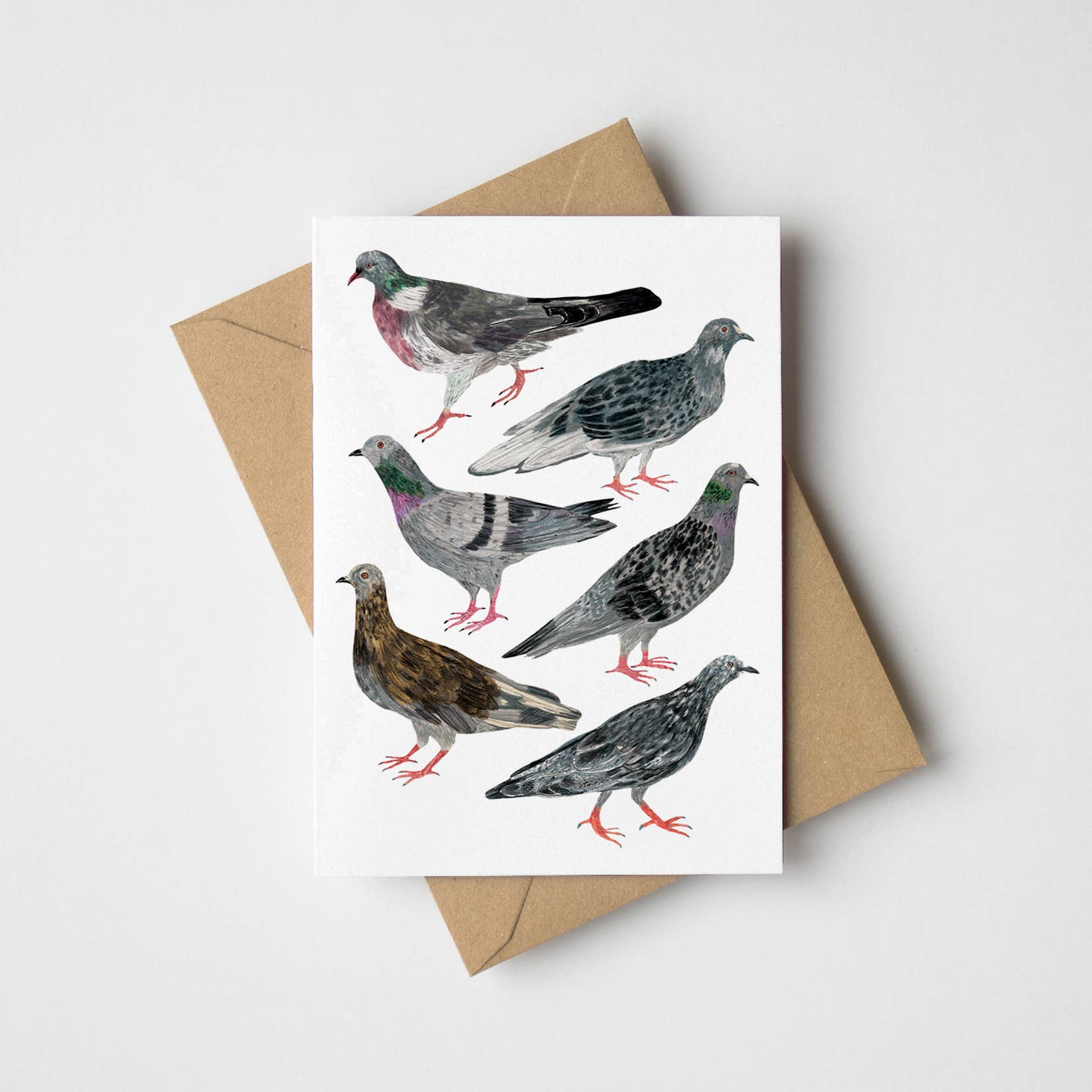 Pigeons Greetings Card