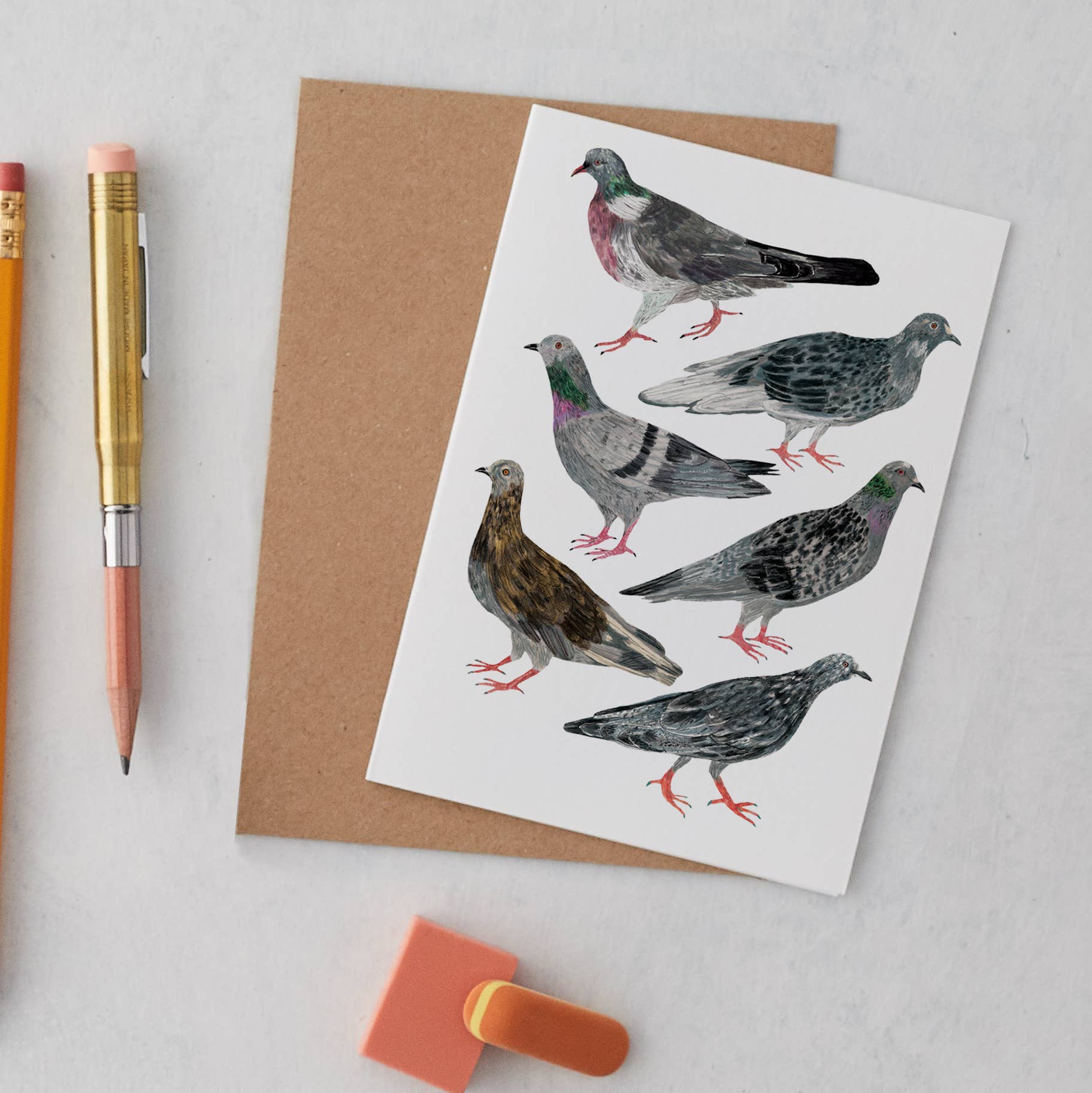 Pigeons Greetings Card - Image 2