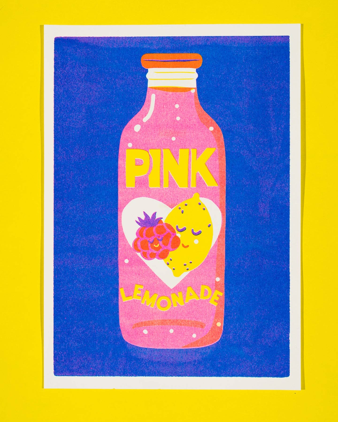 Pink Lemonade Risograph A4 Print