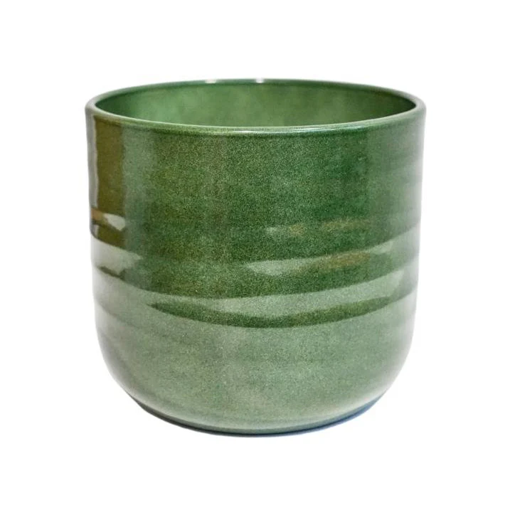 Poinsettia Ripple Green Planter