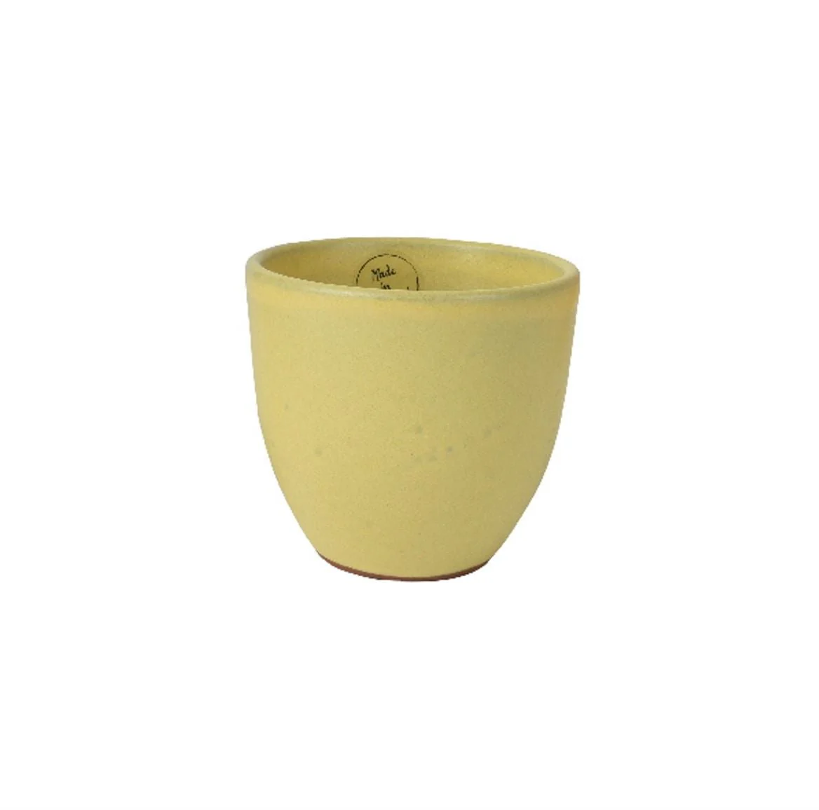 Porto Tapered Matt Glazed Ceramic Planter in Yellow