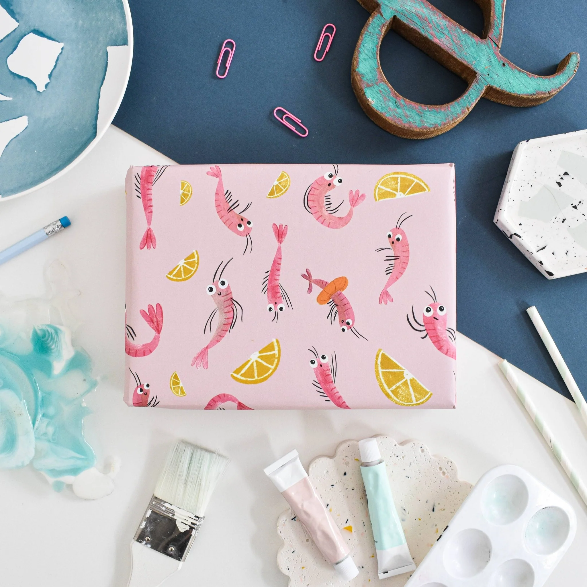 Prawn Cocktail Wrapping Paper [pack of 3]