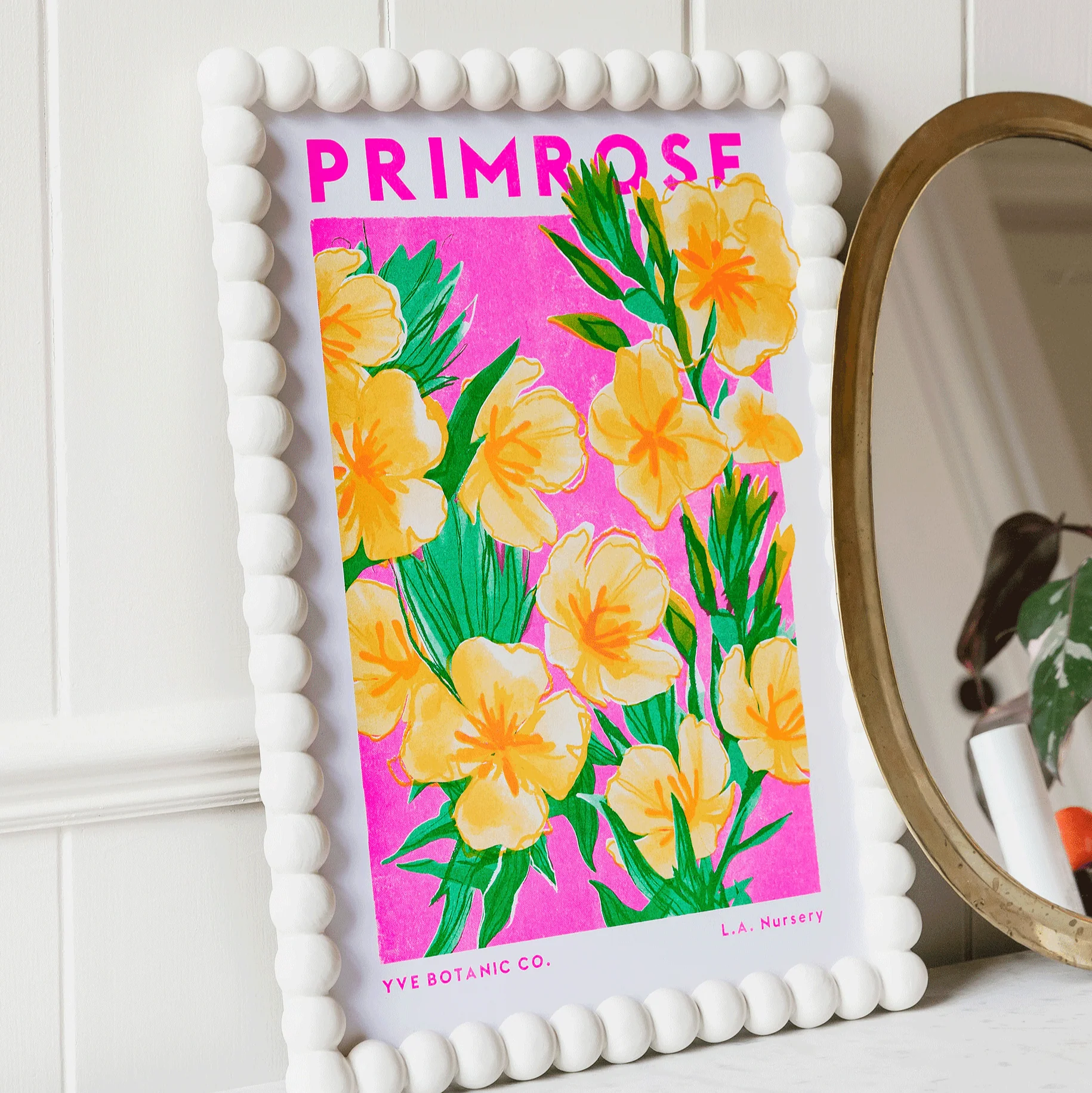 Primrose Flower Risograph Print - Image 2