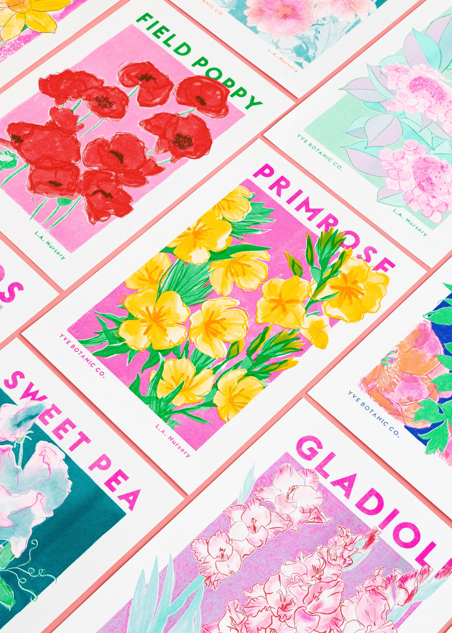 Primrose Flower Risograph Print - Image 3