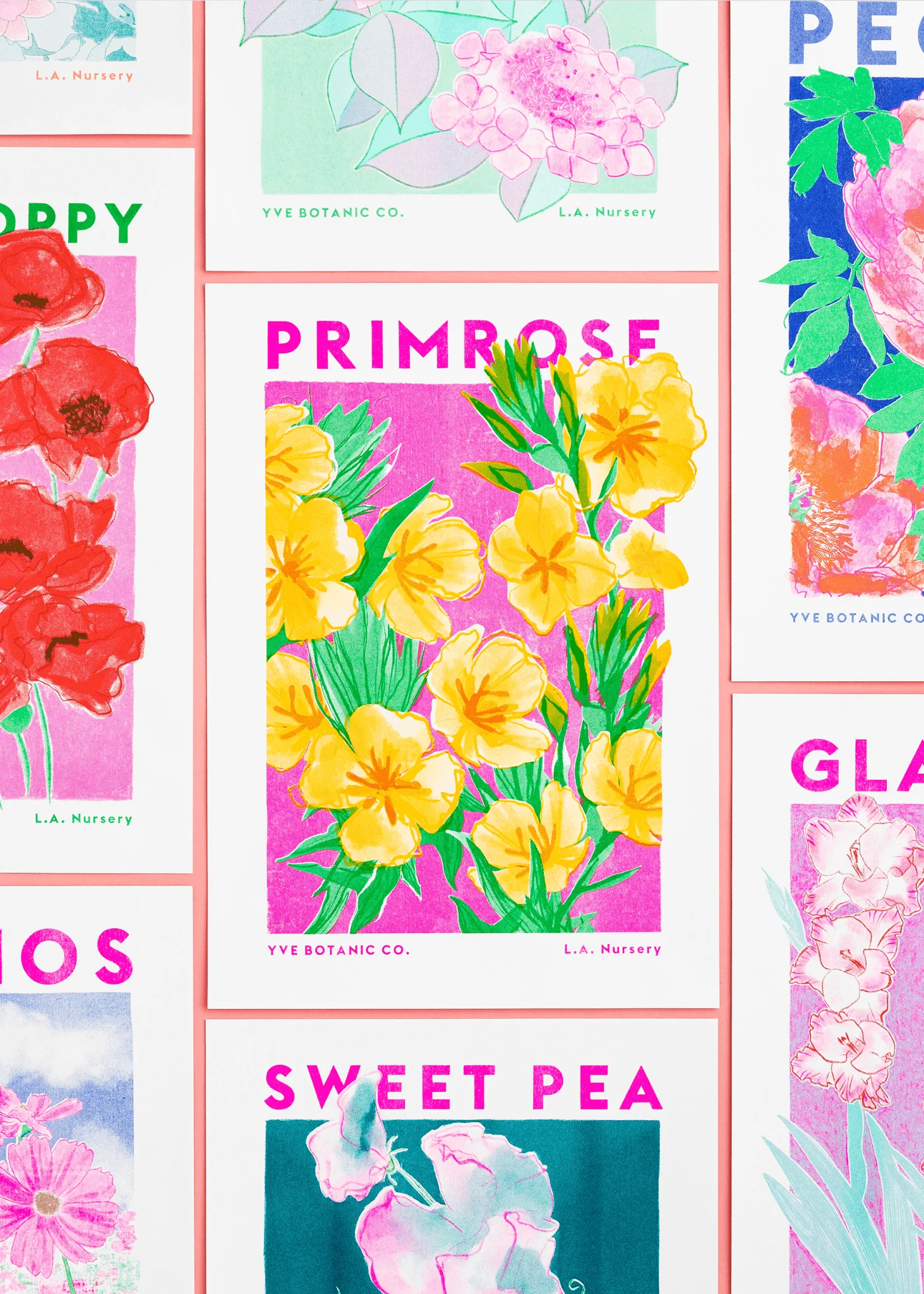 Primrose Flower Risograph Print - Image 4