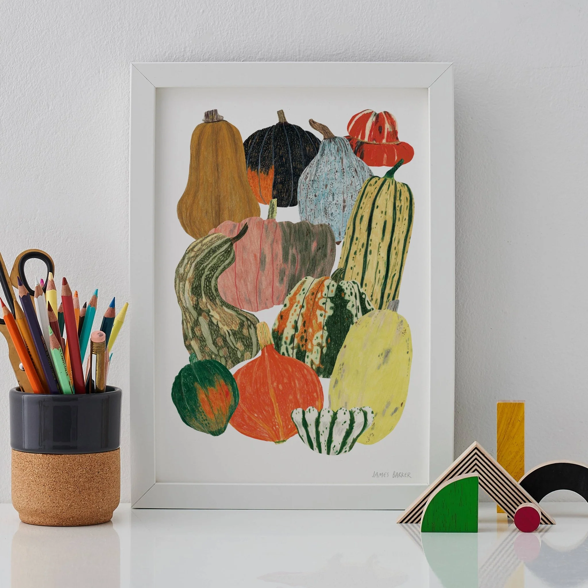 Pumpkin Squash Vegetables Art Print - Image 2