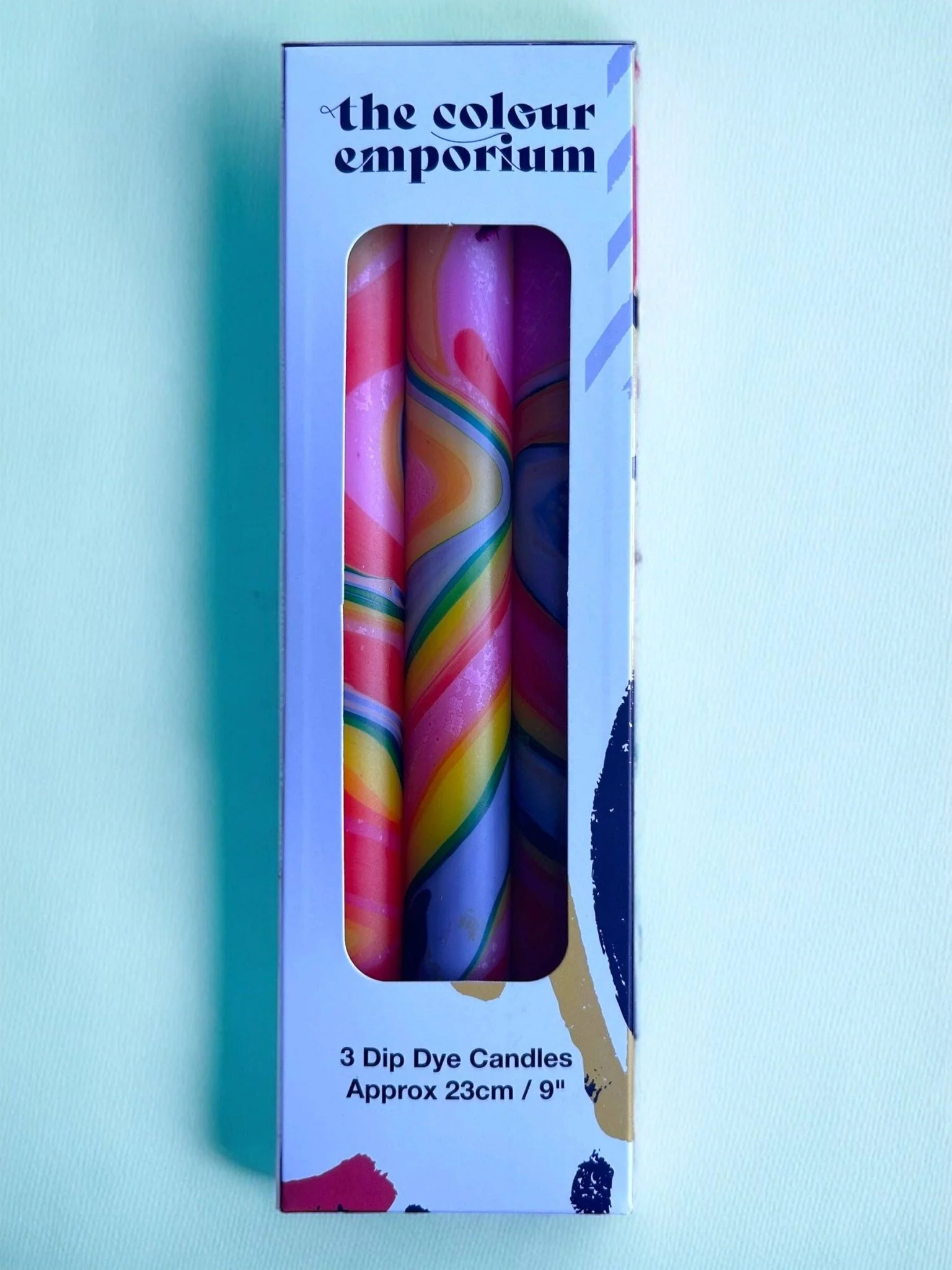 RADIANT HORIZON- Marbled Dinner Candle Trio - Image 4