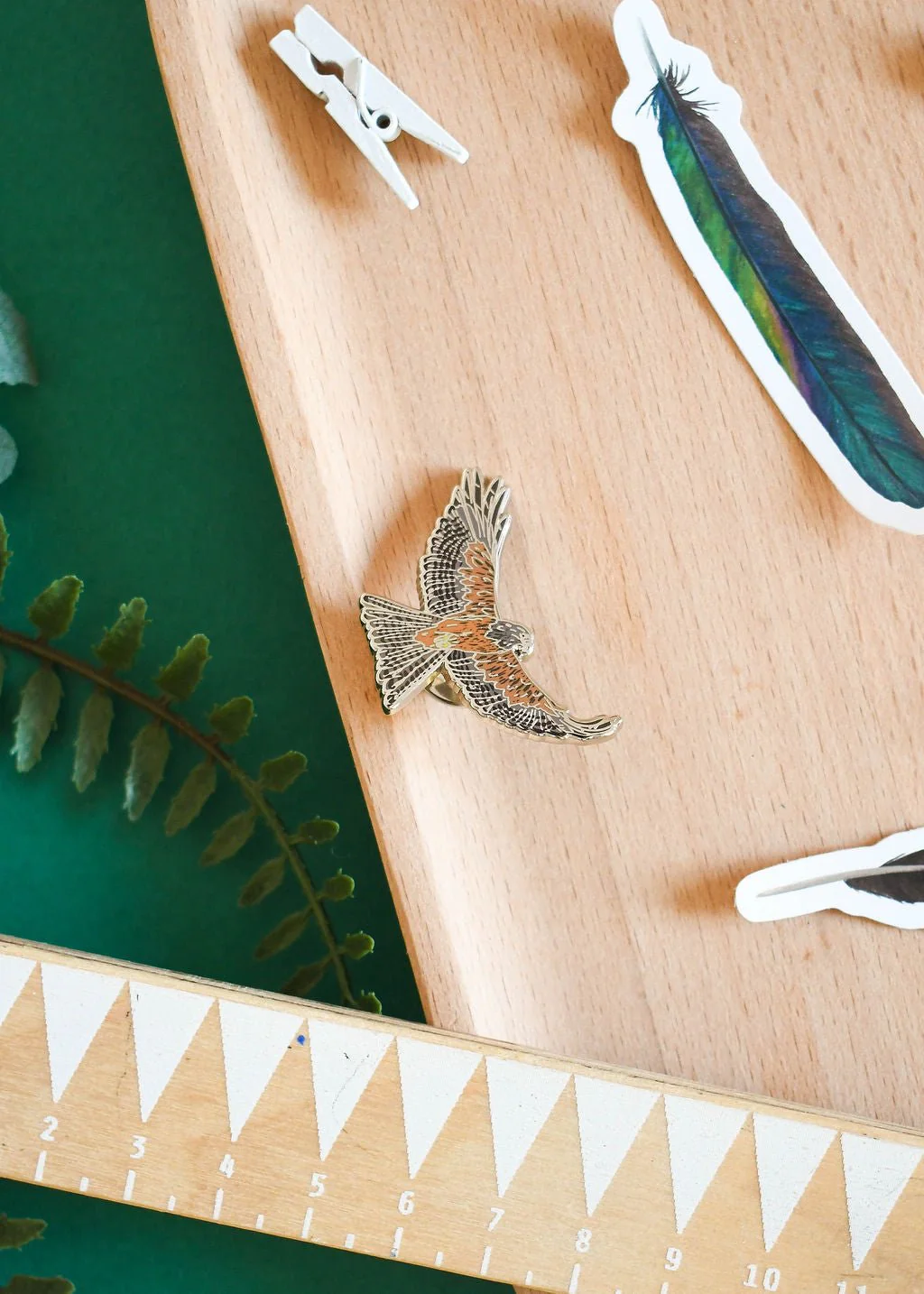 Red Kite Enamel Pin – Designed by Ferne Creative - Image 2