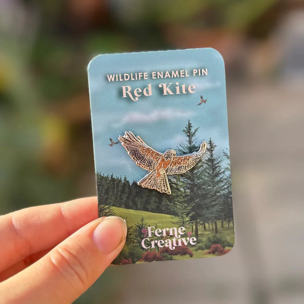 Red Kite Enamel Pin – Designed by Ferne Creative - Image 4