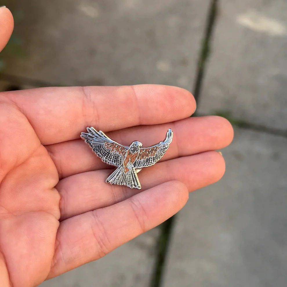 Red Kite Enamel Pin – Designed by Ferne Creative - Image 5