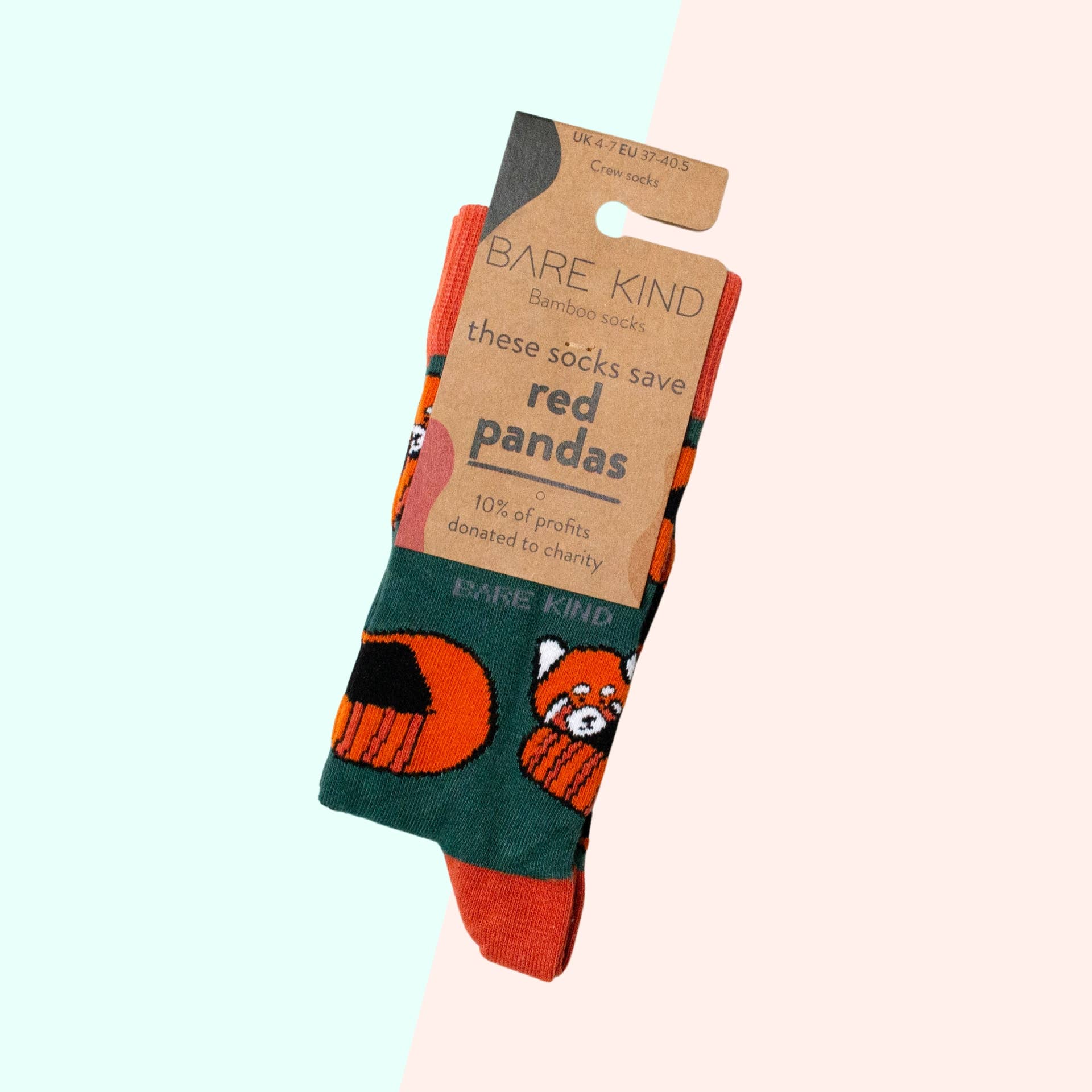 Red Panda Bamboo Socks - Image 2