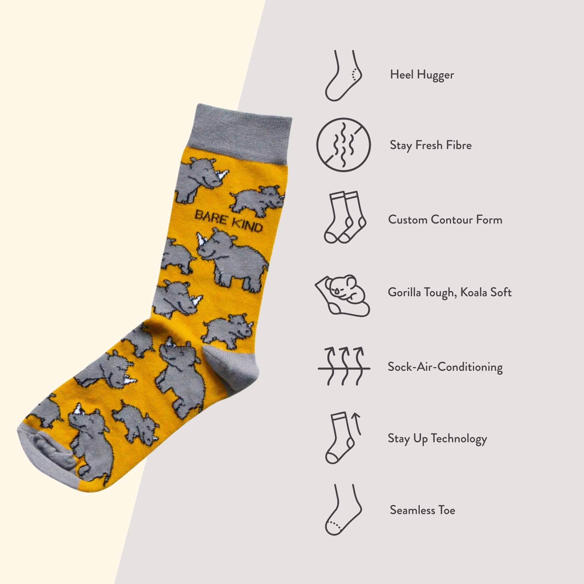 Rhinos Bamboo Socks - Image 7